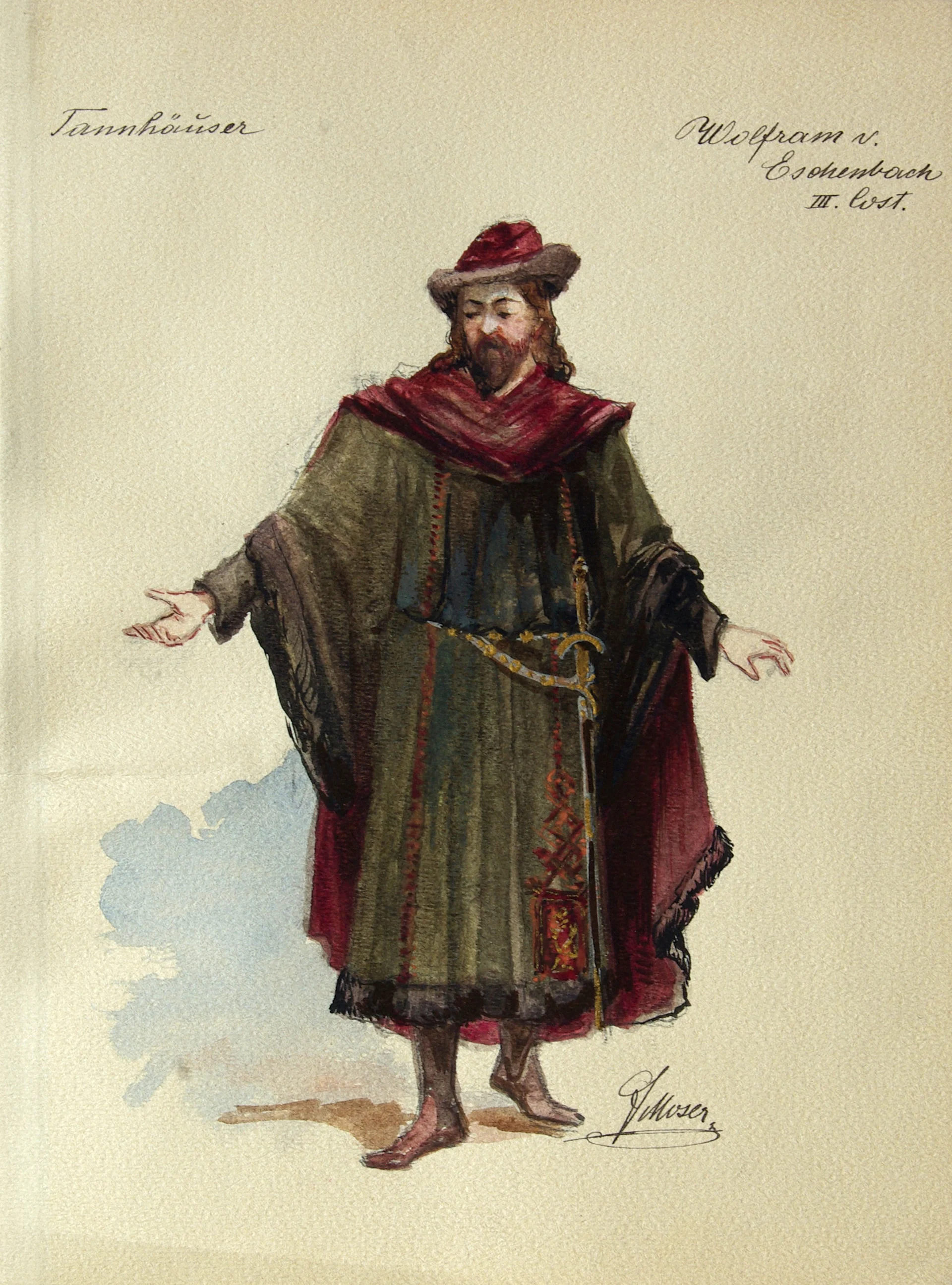 Náhledový obrázek předmětu Wolfram von Eschenbach z opery Tannhäuser (Richard Wagner)