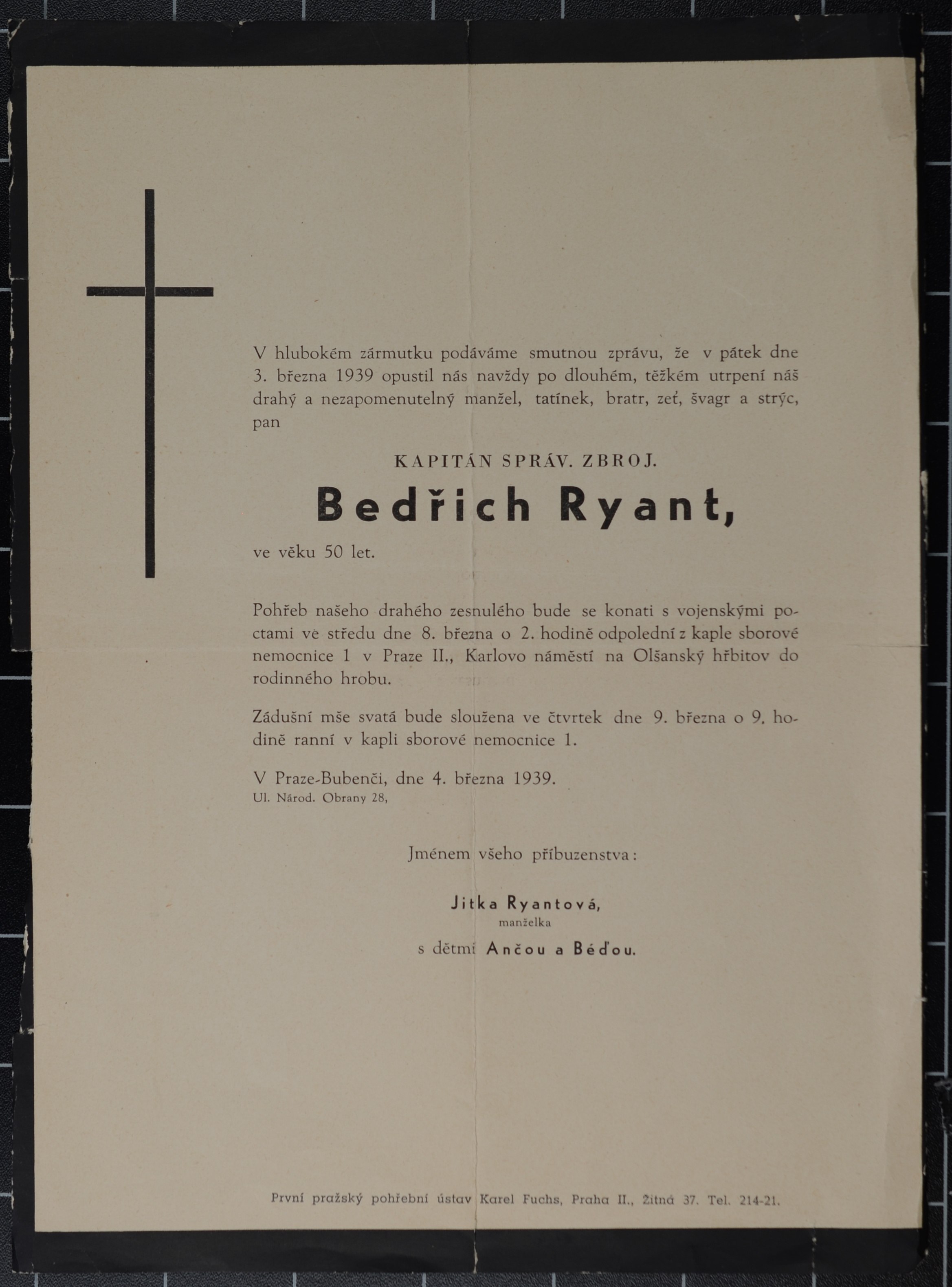 Náhledový obrázek Dokumenty Bedřicha Ryanta - 9