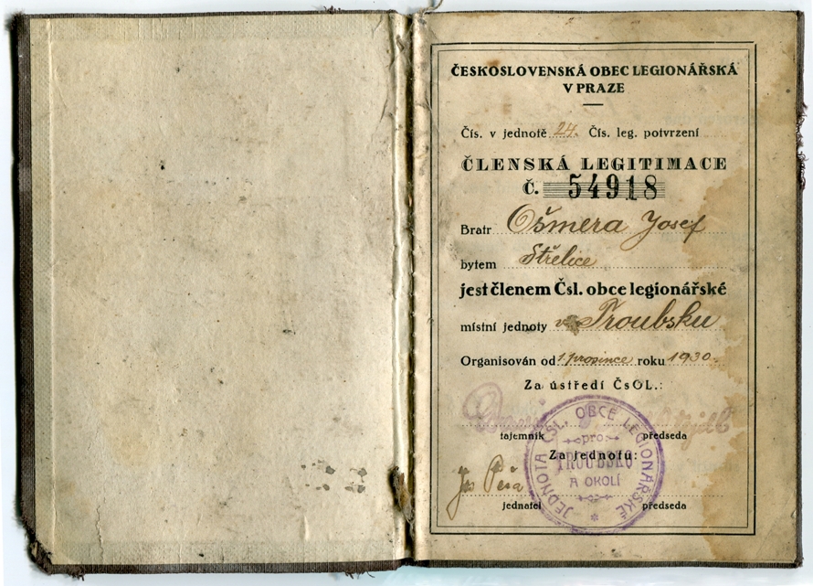 Náhledový obrázek Dokumenty Josefa Ošmery - 2