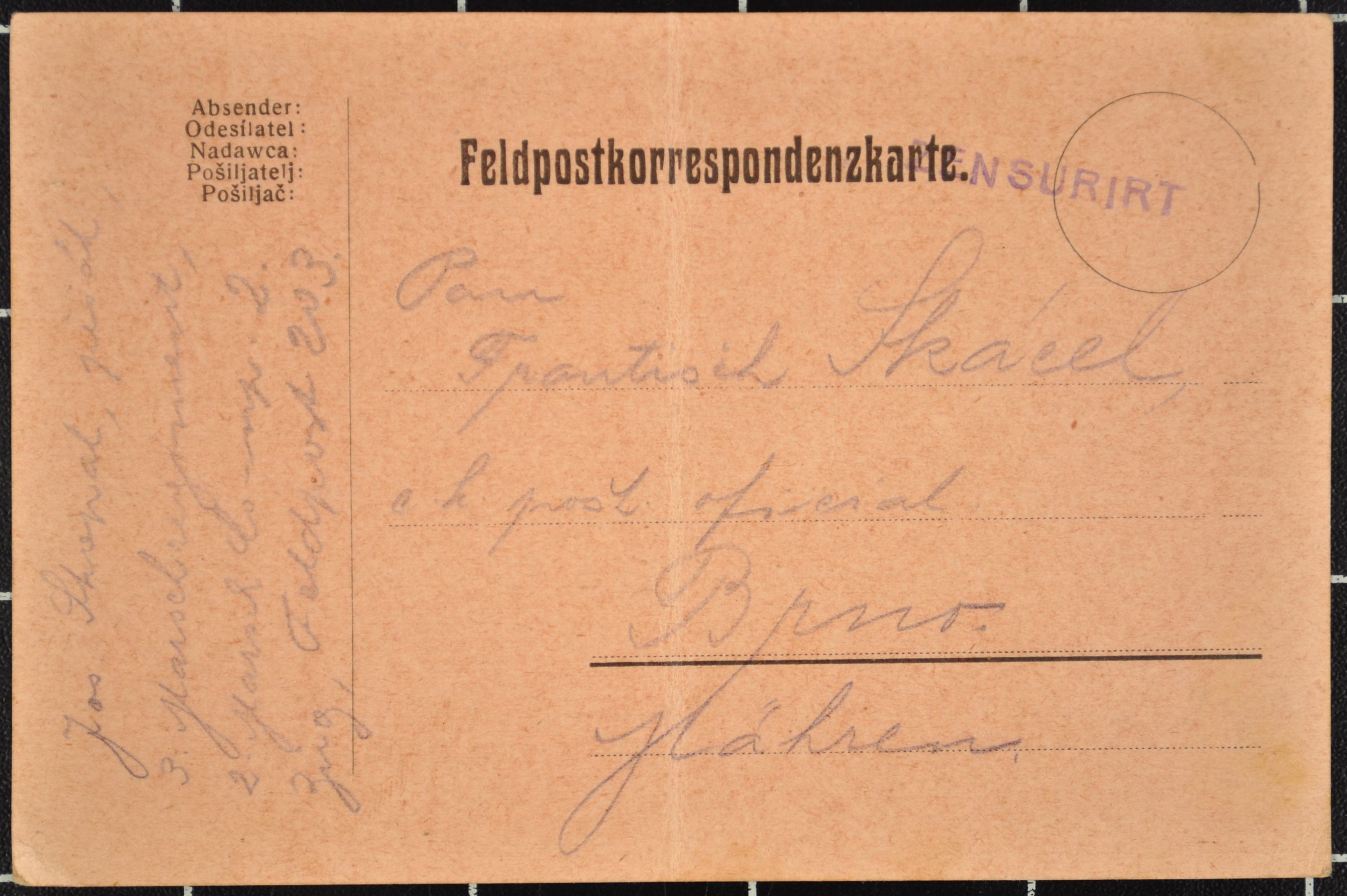 Náhledový obrázek Korespondence Josefa Skopala - 1