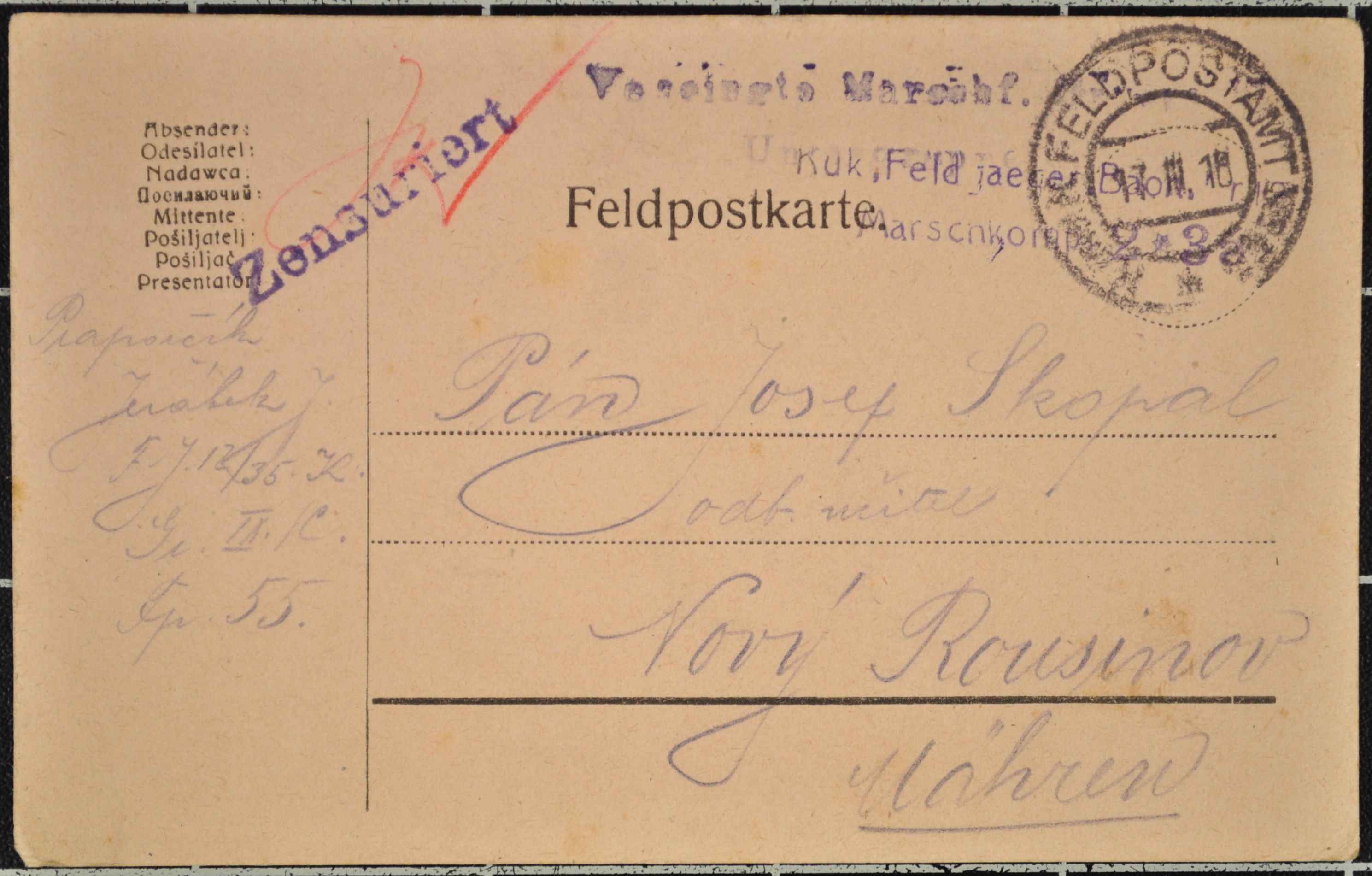 Náhledový obrázek Korespondence Josefa Skopala - 33