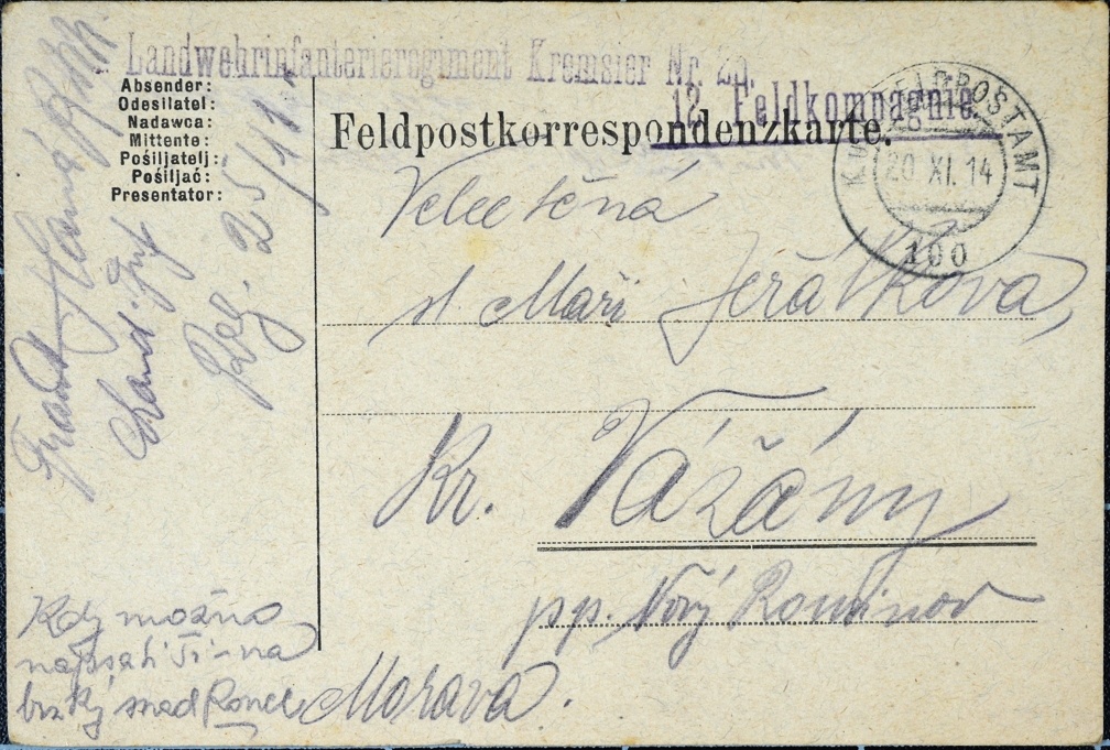 Náhledový obrázek Korespondence Františka Hanáka - 20