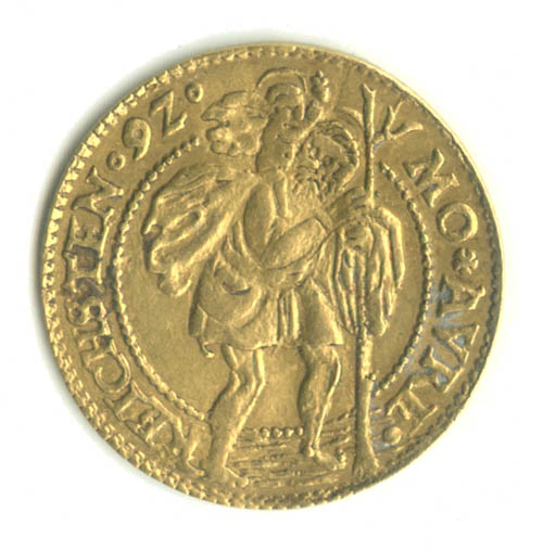 Náhledový obrázek Rožmberský dukát z roku 1592 - 2