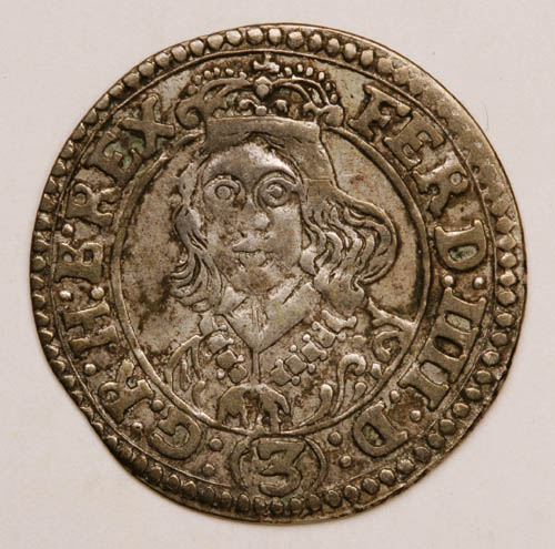 Náhledový obrázek Těšínský tříkrejcar Ferdinanda IV. z roku 1653 - 1