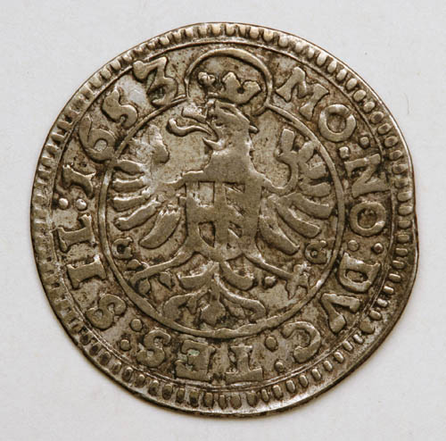 Náhledový obrázek Těšínský tříkrejcar Ferdinanda IV. z roku 1653 - 2