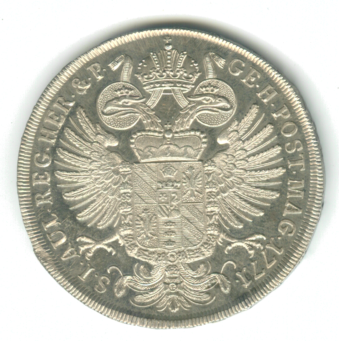Náhledový obrázek Tolar a půltolar Jana Václava Paara z roku 1771 - 3