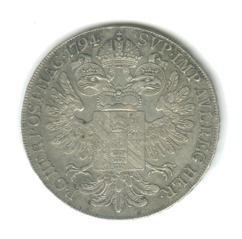 Náhledový obrázek Tolar a půltolar Václava Paara z roku 1794 - 2