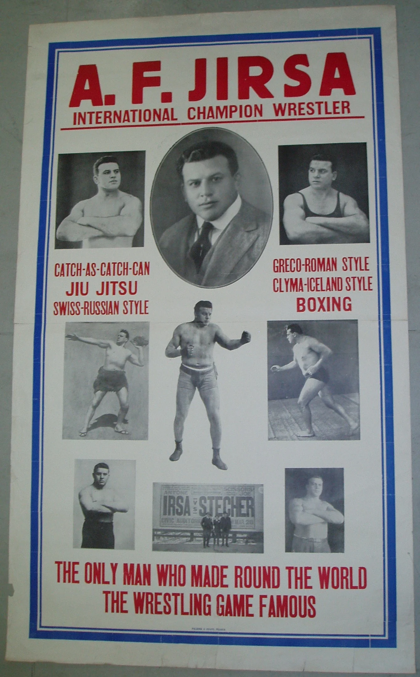 Náhledový obrázek předmětu A. F. Jirsa. International Champion Wrestler