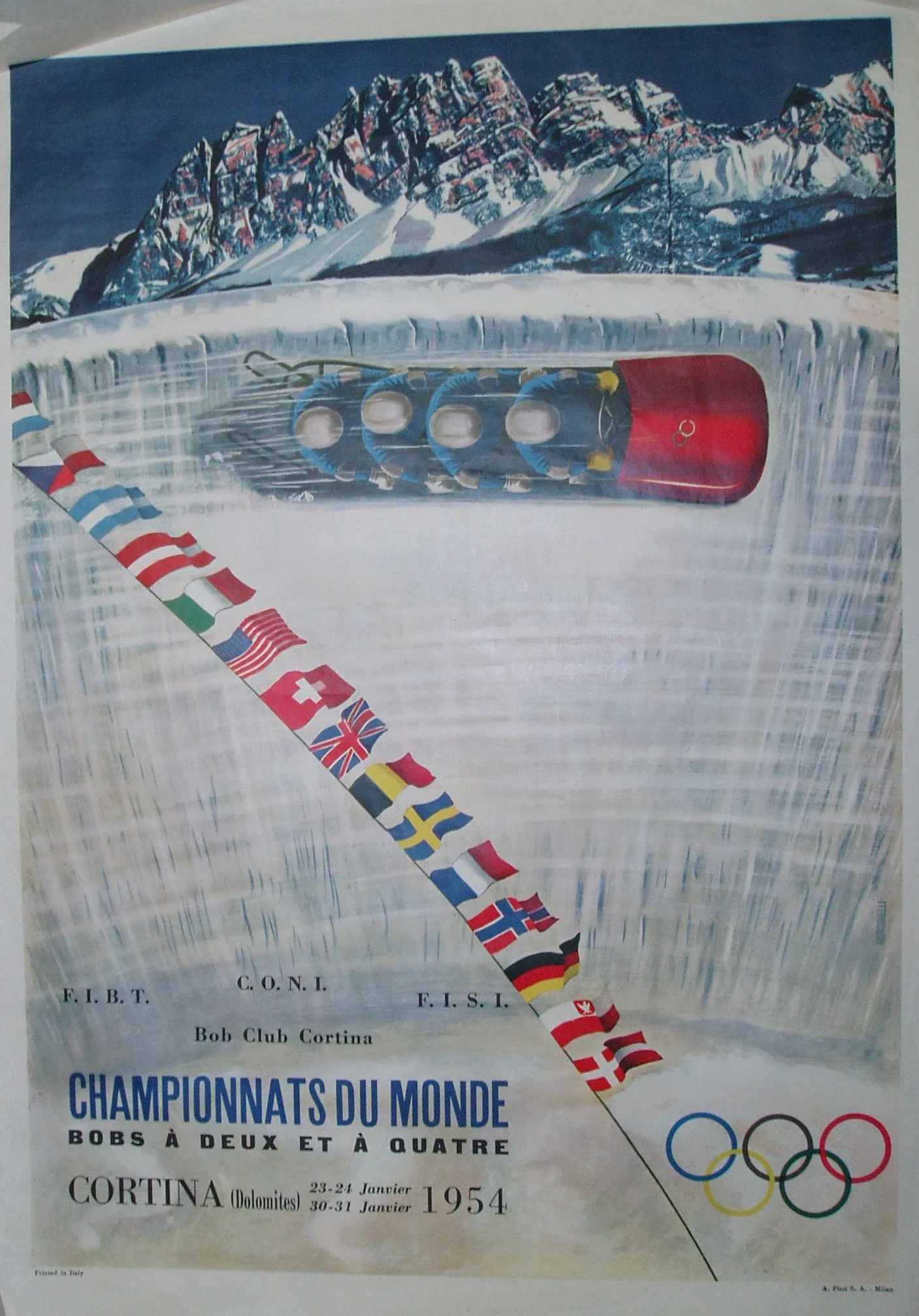 Náhledový obrázek předmětu Mistrovství světa v jízdě na bobech. Cortina 1954