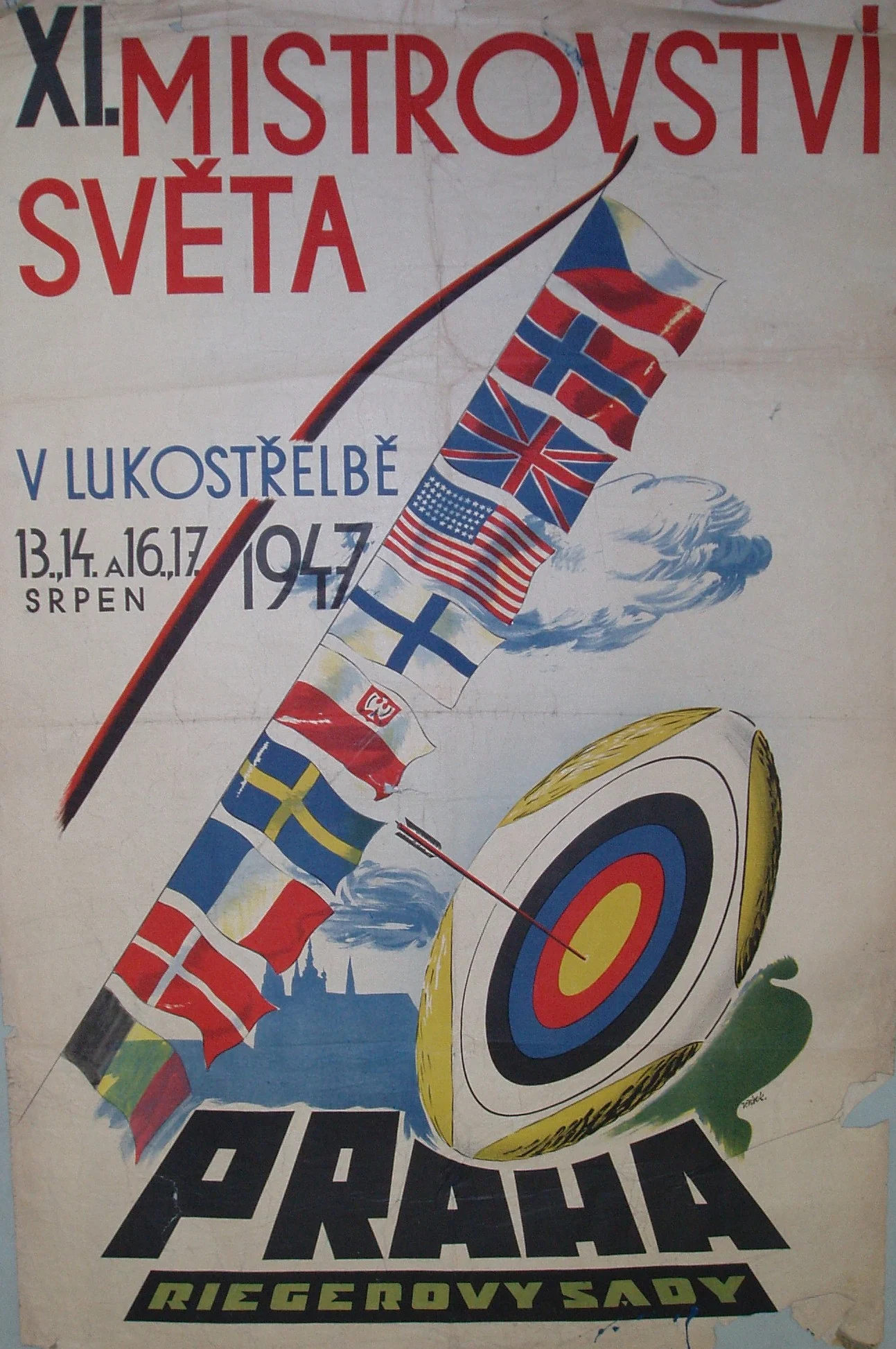 Náhledový obrázek předmětu Mistrovství světa v lukostřelbě. Praha 1947