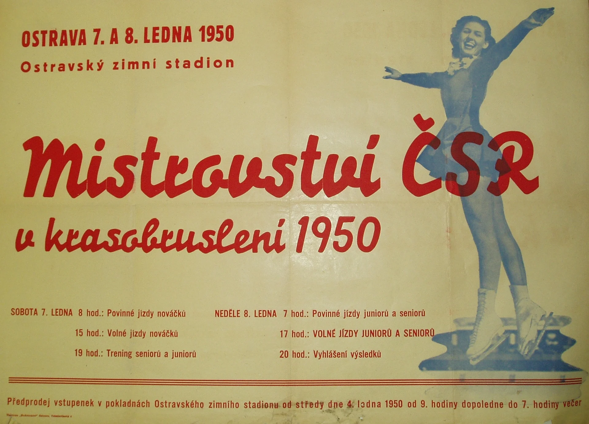 Náhledový obrázek předmětu Mistrovství ČSR v krasobruslení 1950