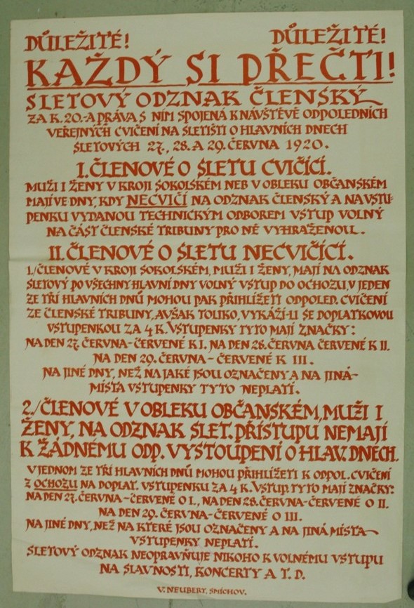 Náhledový obrázek Upozornění členům o sletových odznacích - 1