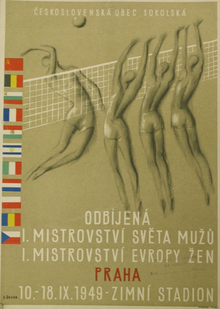Náhledový obrázek I. Mistrovství světa mužů a I. Mistrovství Evropy žen v odbíjené. Praha 1949 - 1
