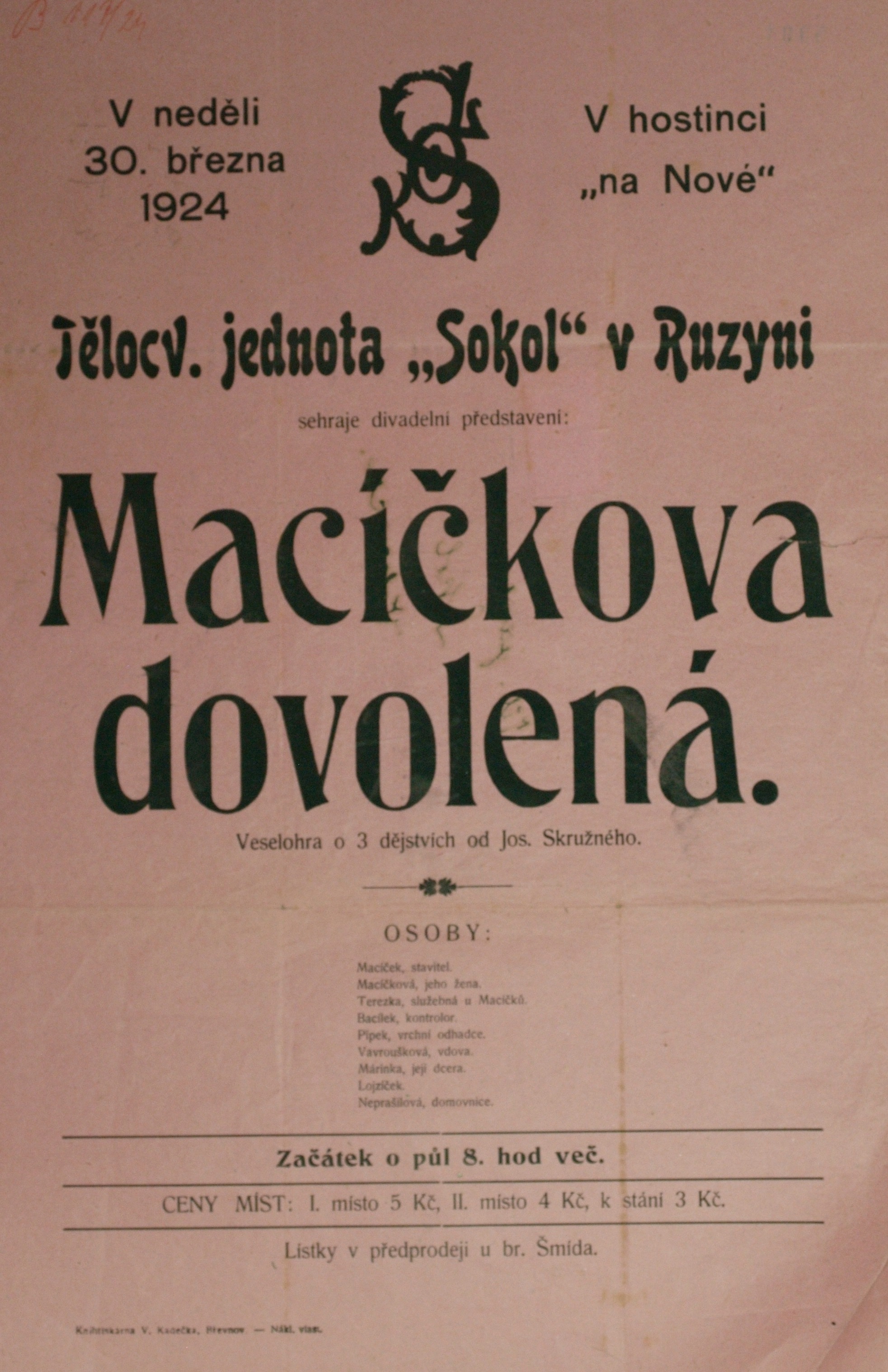 Náhledový obrázek Program divadelního představení - 1