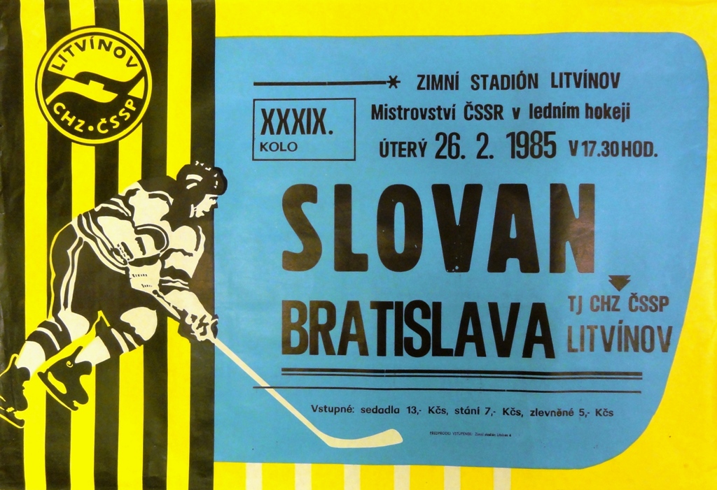Náhledový obrázek Mistrovství ČSSR v ledním hokeji. Slovan Bratislava - TJ CHZ ČSSP Litvínov - 1