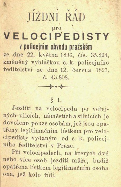 Náhledový obrázek Jízdní řád pro velocipedisty - 1