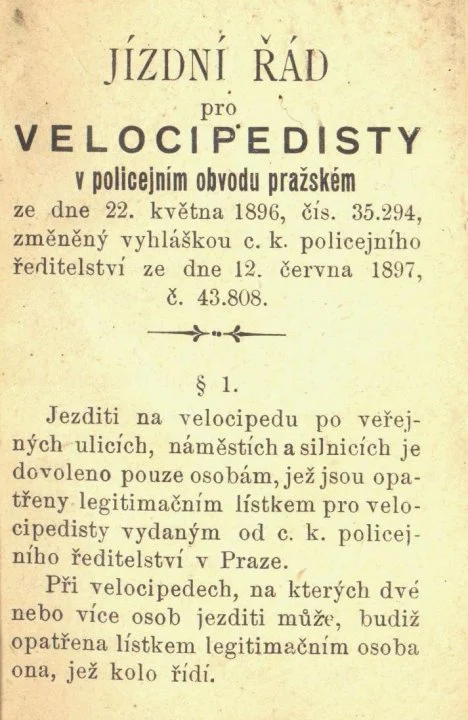 Náhledový obrázek předmětu Jízdní řád pro velocipedisty