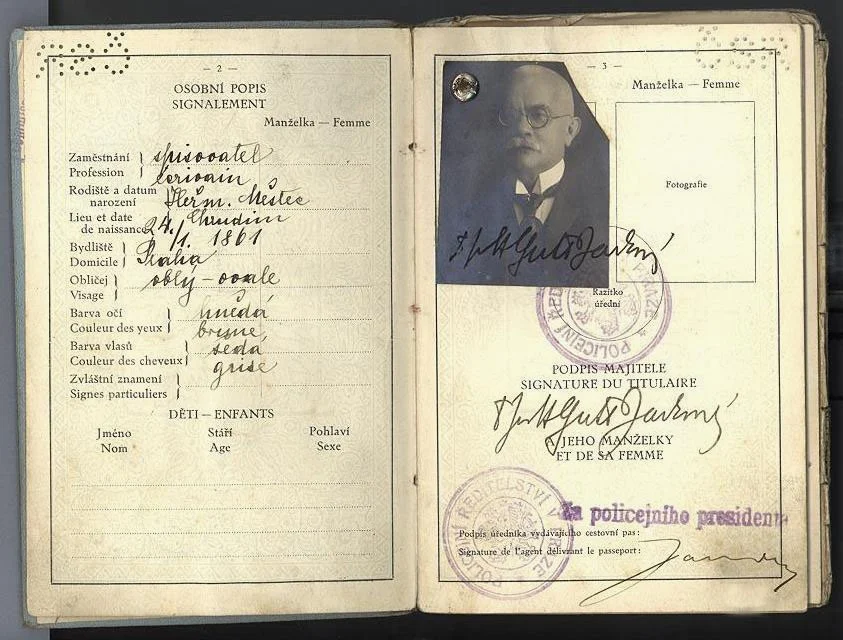 Náhledový obrázek předmětu Cestovní pas Jiřího Gutha-Jarkovského