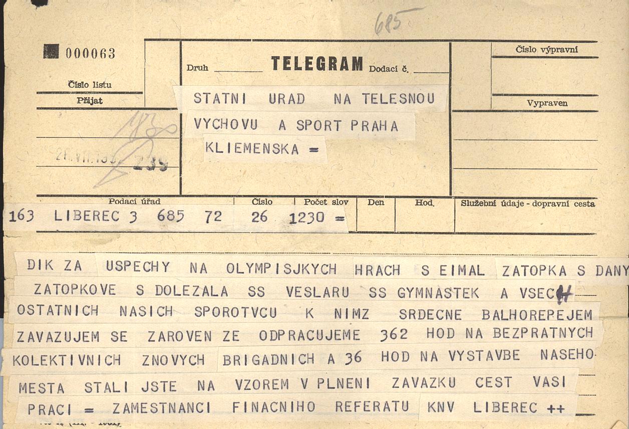 Náhledový obrázek Telegramy pro manžele Zátopkovi - 13