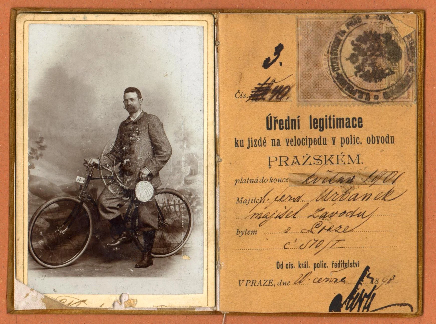 Obrázek Úřední legitimace ku jízdě na velocipedu