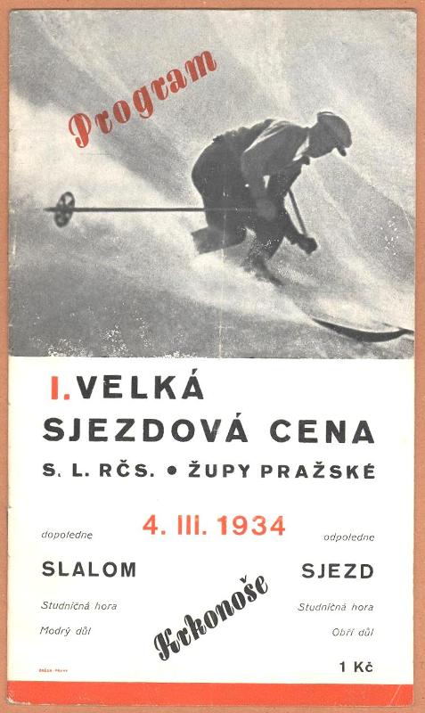 Náhledový obrázek Program I. Velké sjezdové ceny Svazu lyžařů RČS - 1