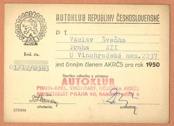 Náhledový obrázek předmětu Autoklub RČS. Členský průkaz