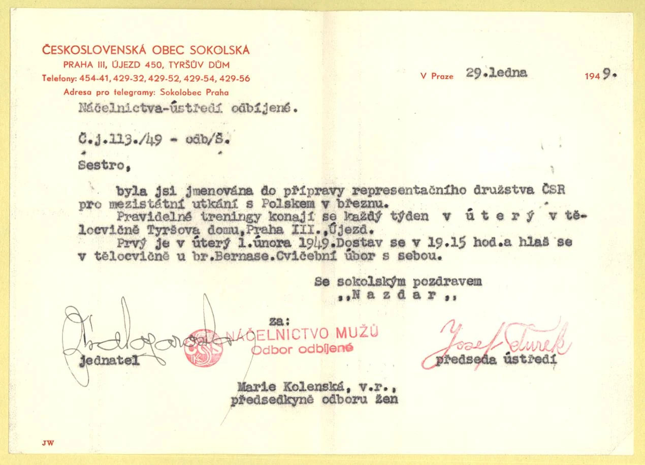 Náhledový obrázek předmětu Jmenování do representačního družstva