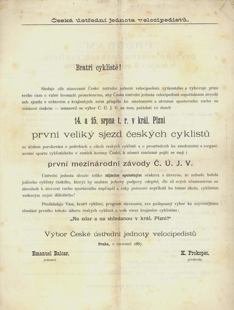 Náhledový obrázek První velký sjezd českých cyklistů - 1