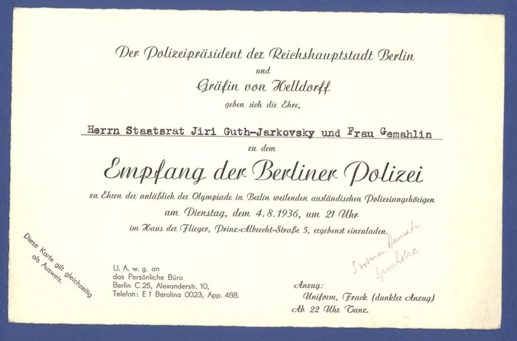 Náhledový obrázek Olympijské hry v Berlíně 1936. Pozvánky - 17