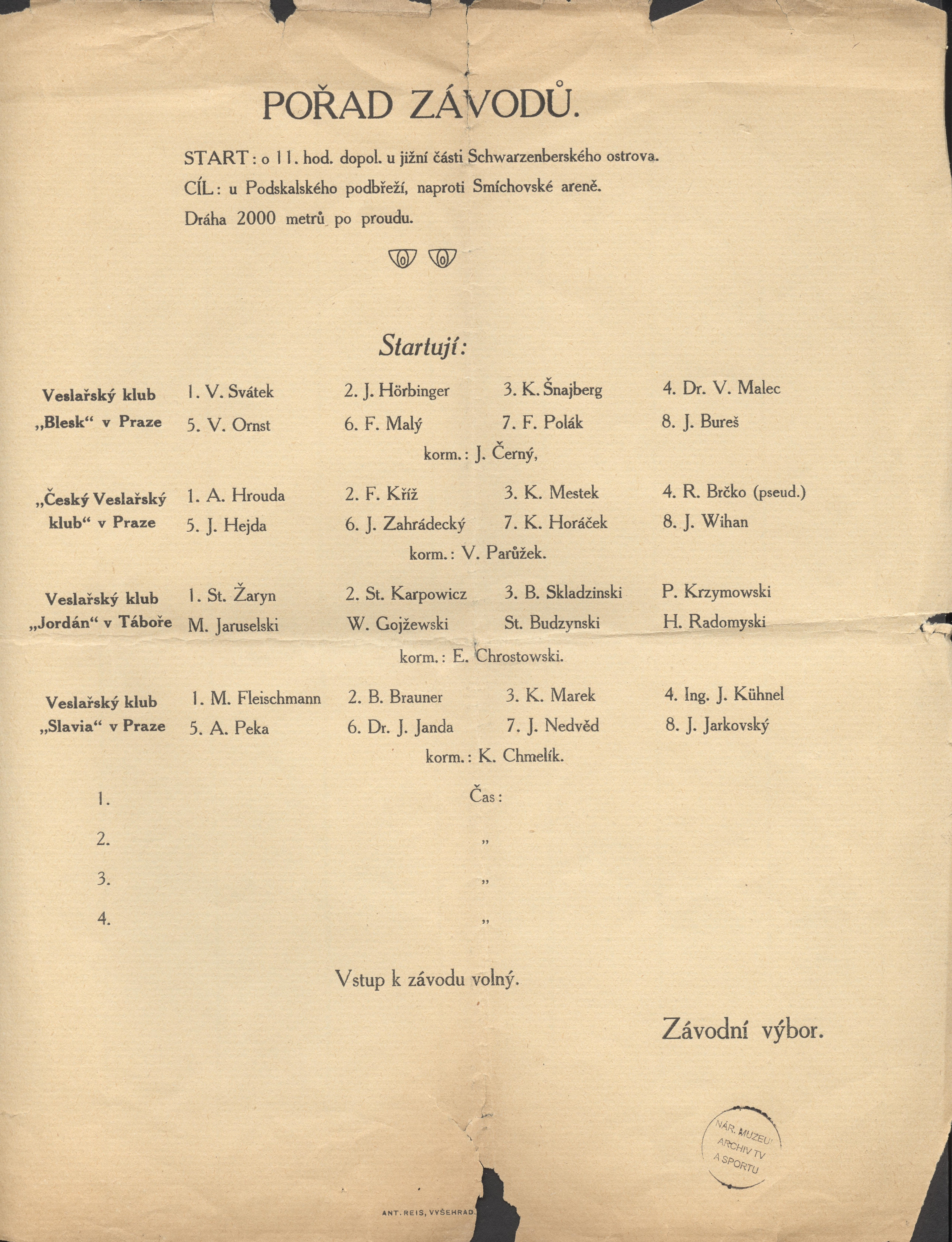 Náhledový obrázek Primátorský závod osmiveslic - 3