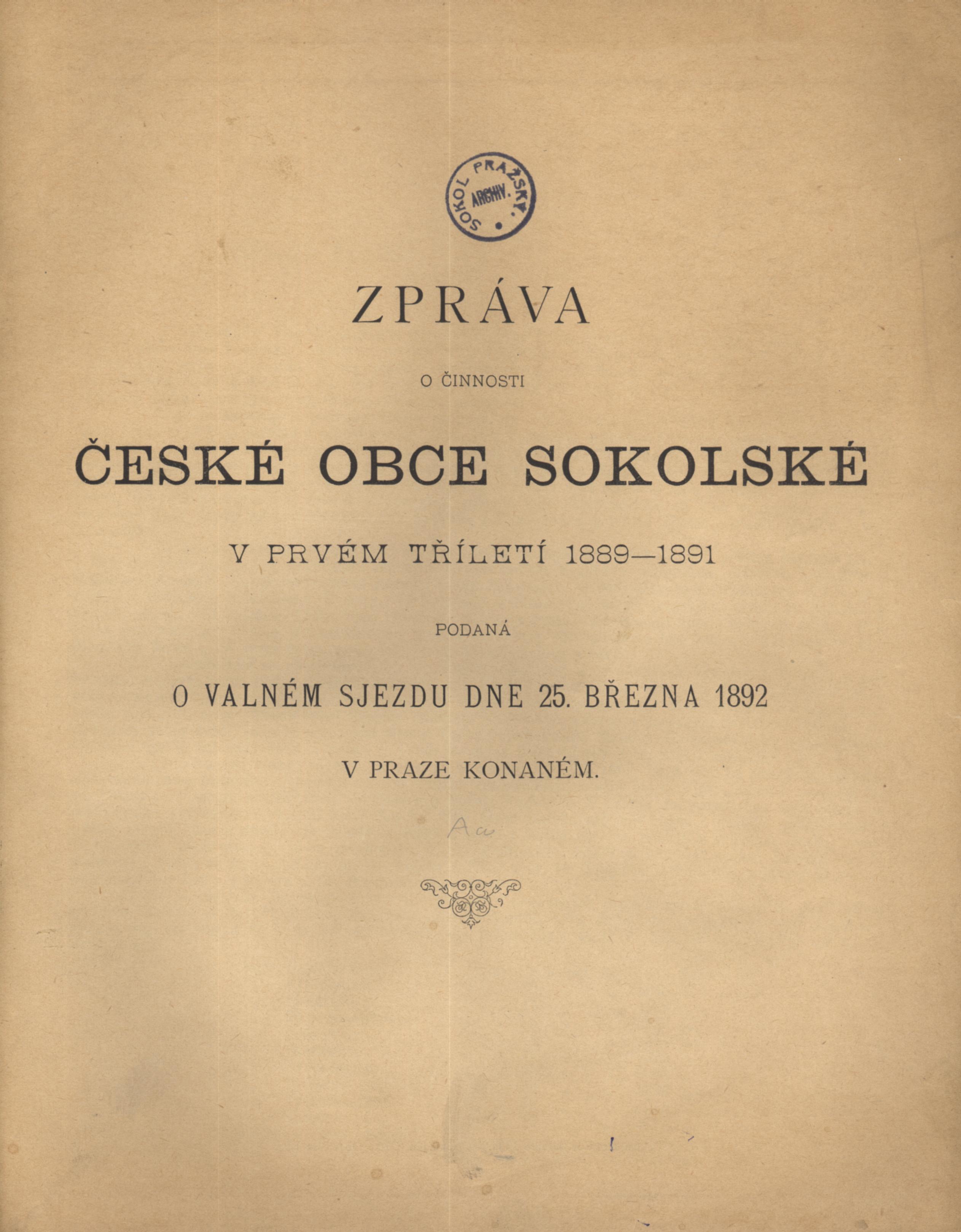 Náhledový obrázek Zpráva o činnosti České Obce Sokolské - 1