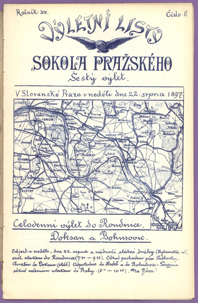 Náhledový obrázek Výletní listy Sokola pražského - 1