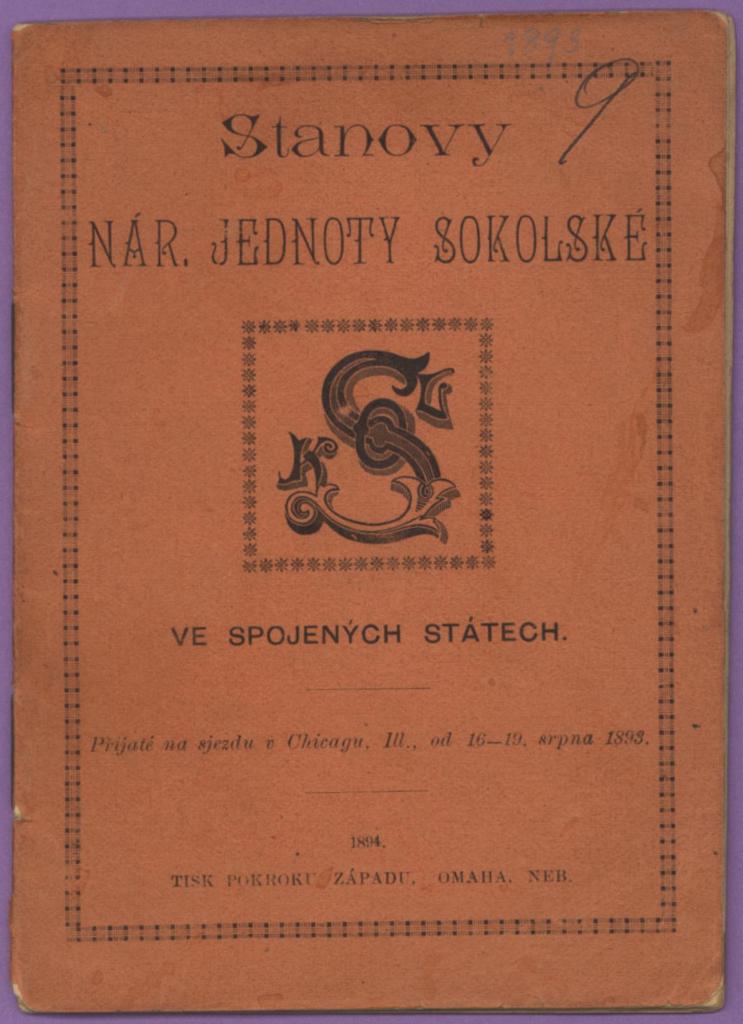 Náhledový obrázek Stanovy Národní Jednoty Sokolské ve Spojených státech - 1