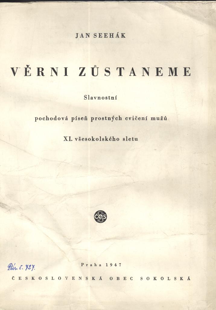 Náhledový obrázek Sešity s hudebním dobrovodem XI. všesokolskému sletu - 4