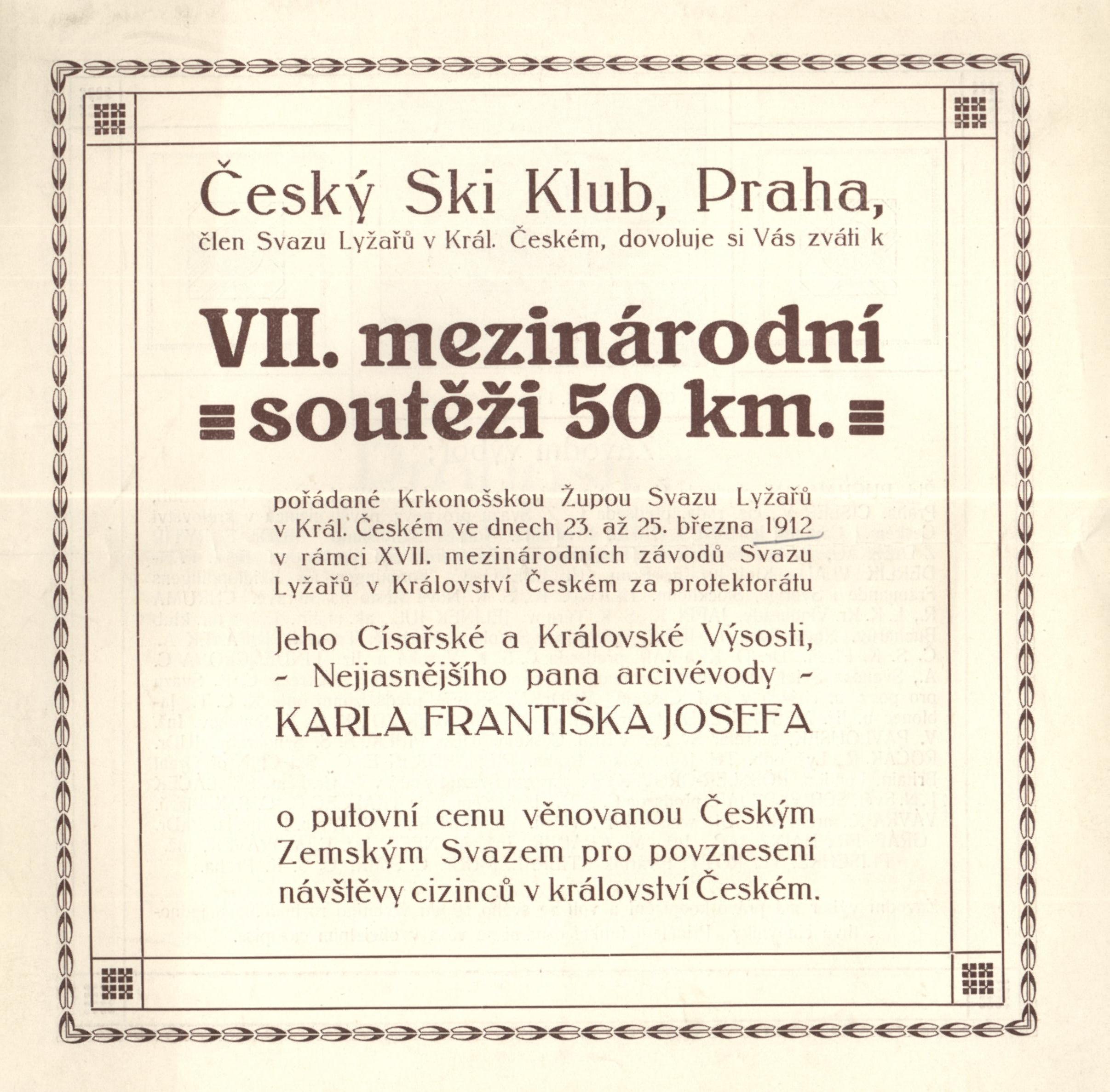 Náhledový obrázek VII. mezinárodní lyžařská soutěž Českého Ski Klubu Praha - 1