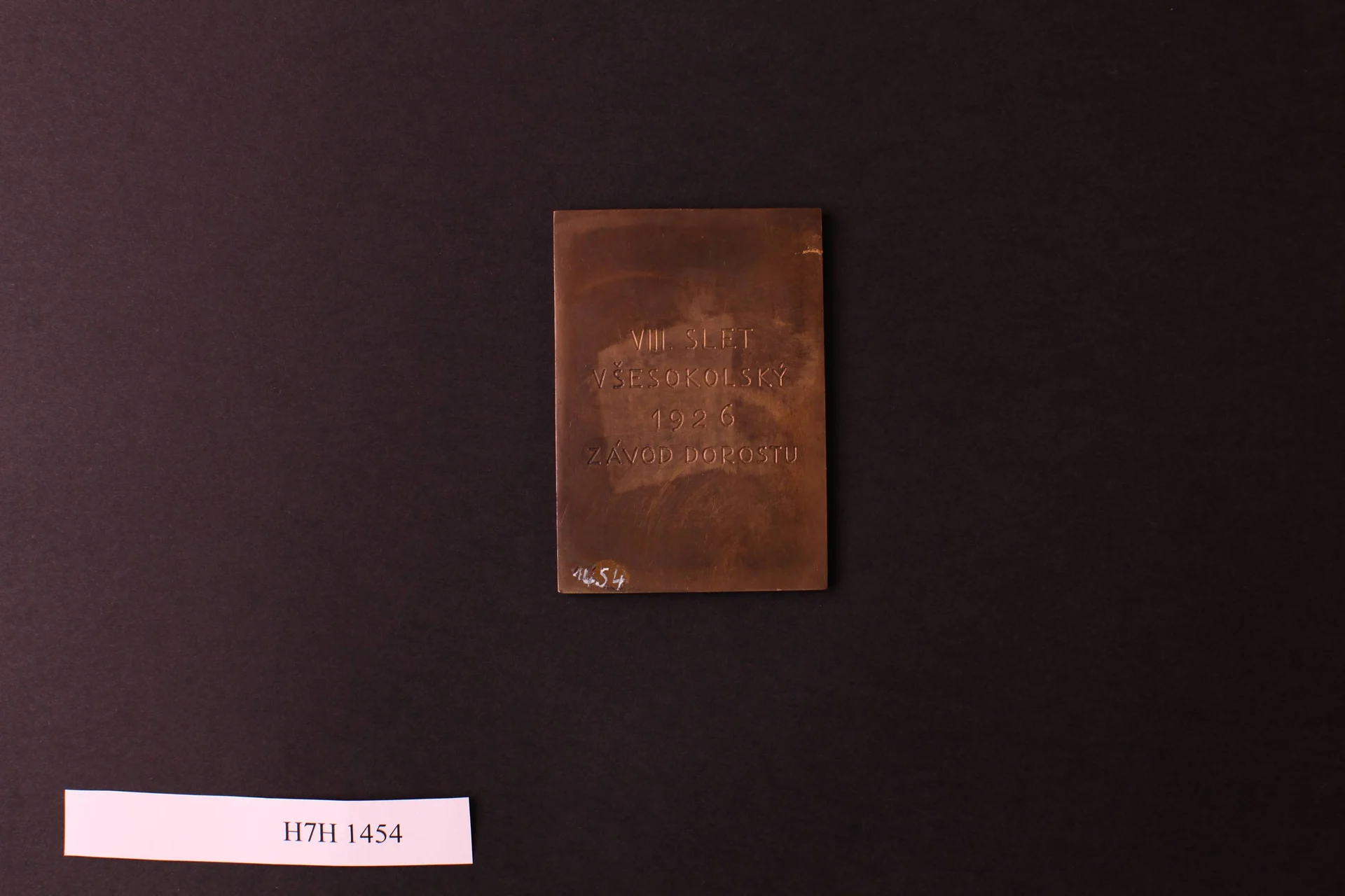 Náhledový obrázek předmětu Plaketa ze závodu dorostu VIII. sletu