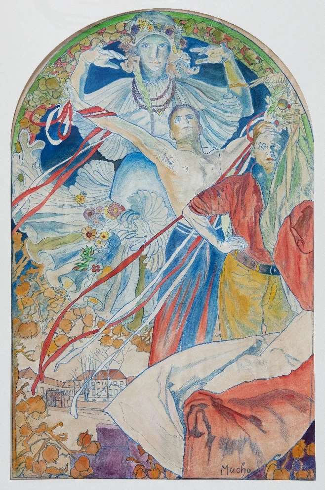 Náhledový obrázek předmětu Návrh plakátu pro sletovou scénu všesokolského sletu 1926