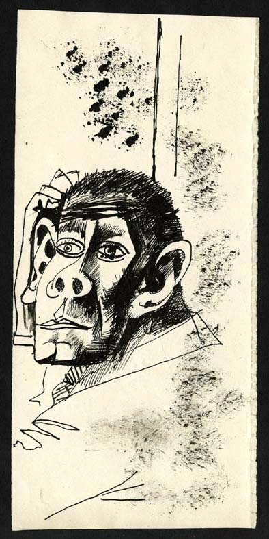 Náhledový obrázek Studie k nepoužité ilustraci - Chvilka odvahy - 1