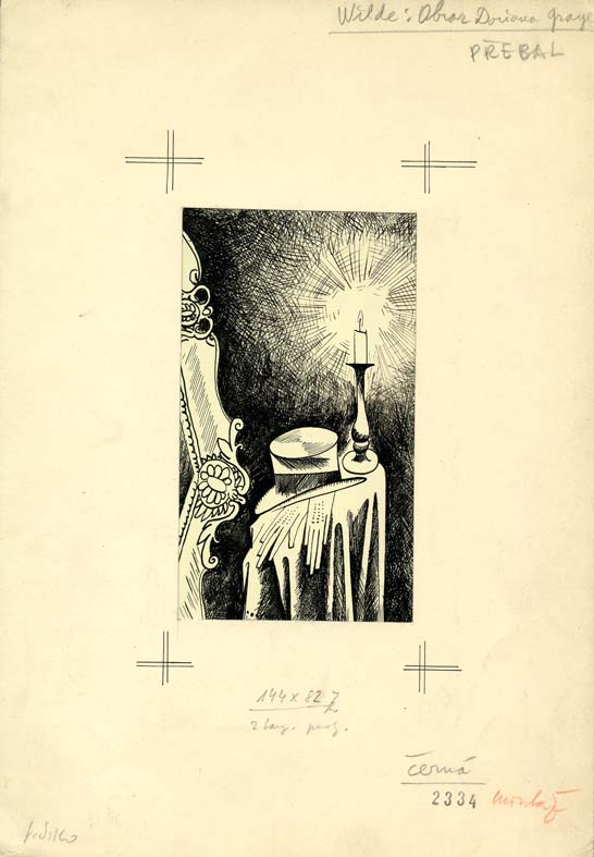 Náhledový obrázek Ilustrace pro přebal - Obraz Doriana Graye - 1