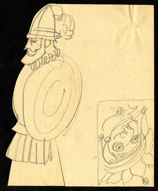 Obrázek Studie k ilustracím - O králi Bum Bum Bum