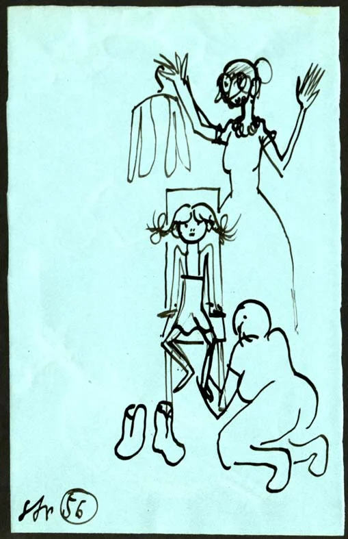 Obrázek Studie k ilustraci - Na dobré hodince