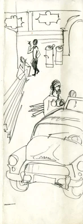 Obrázek Studie k ilustraci - Kdo dohoní kombi?