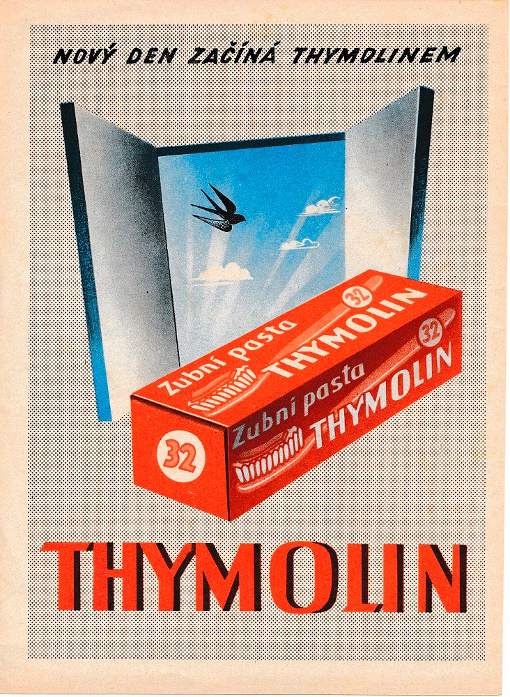 Náhledový obrázek předmětu Reklamní leták zubní 
pasty Thymolin