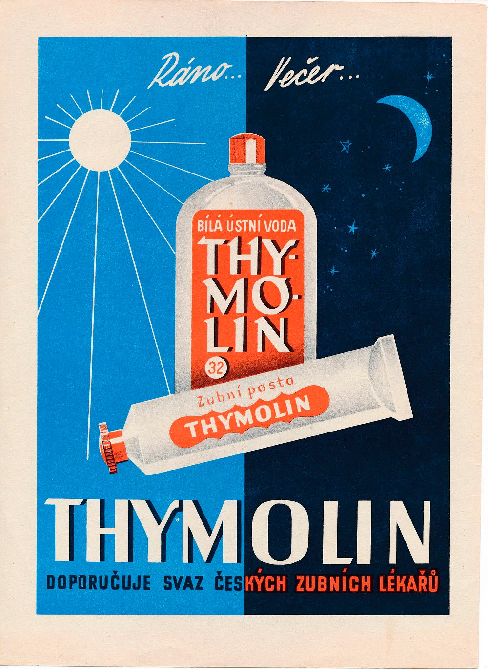 Náhledový obrázek předmětu Reklamní leták zubní 
pasty Thymolin