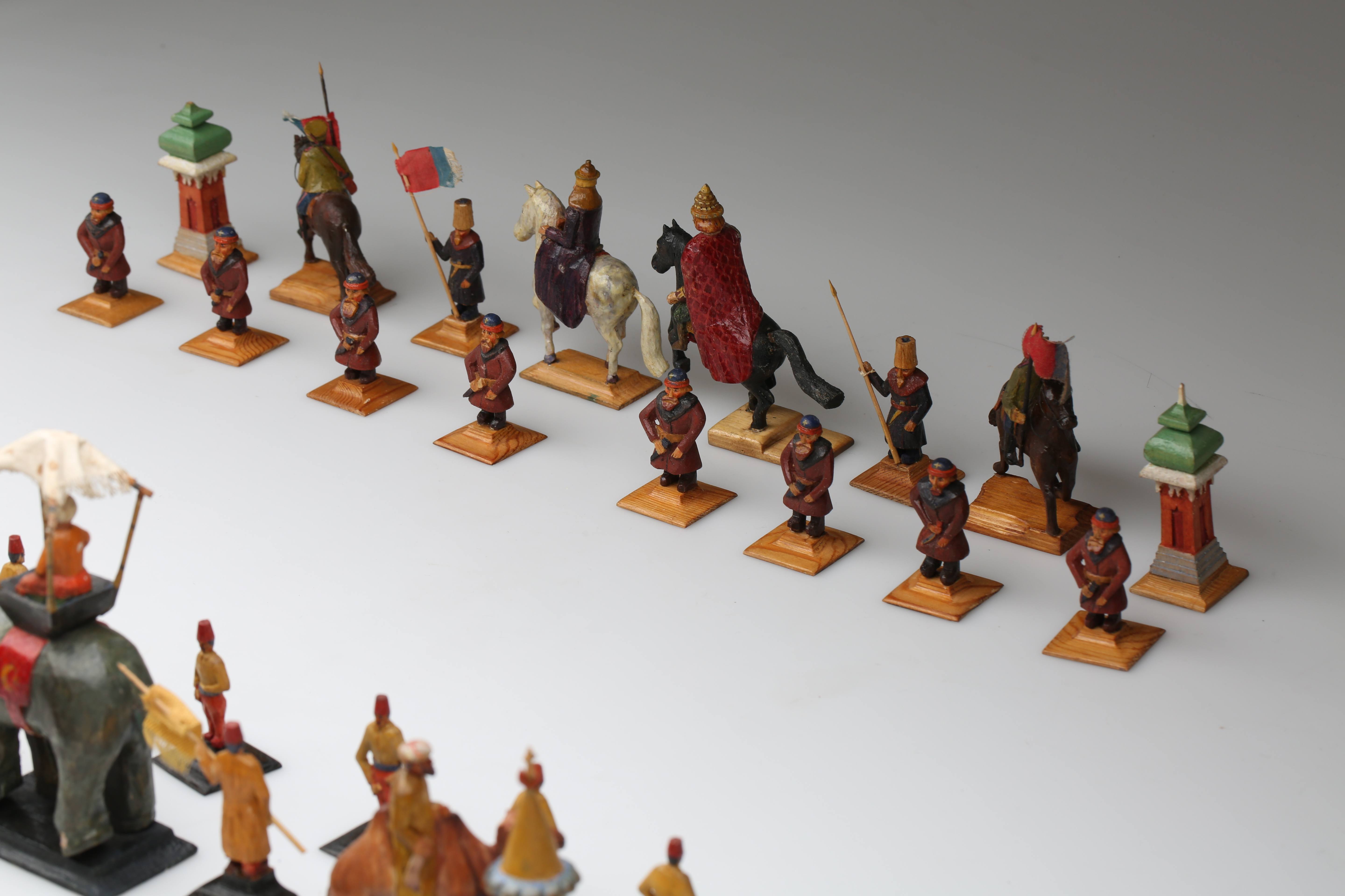 Náhledový obrázek Šachy vyřezané legionářem Václavem Doudou - 15