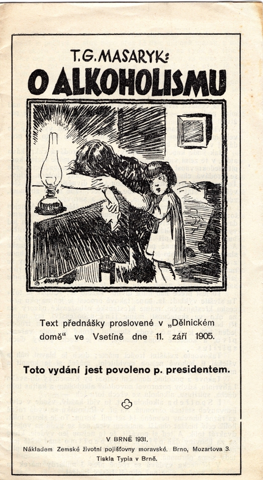 Náhledový obrázek Tomáš Garrigue Masaryk, O alkoholismu - 1