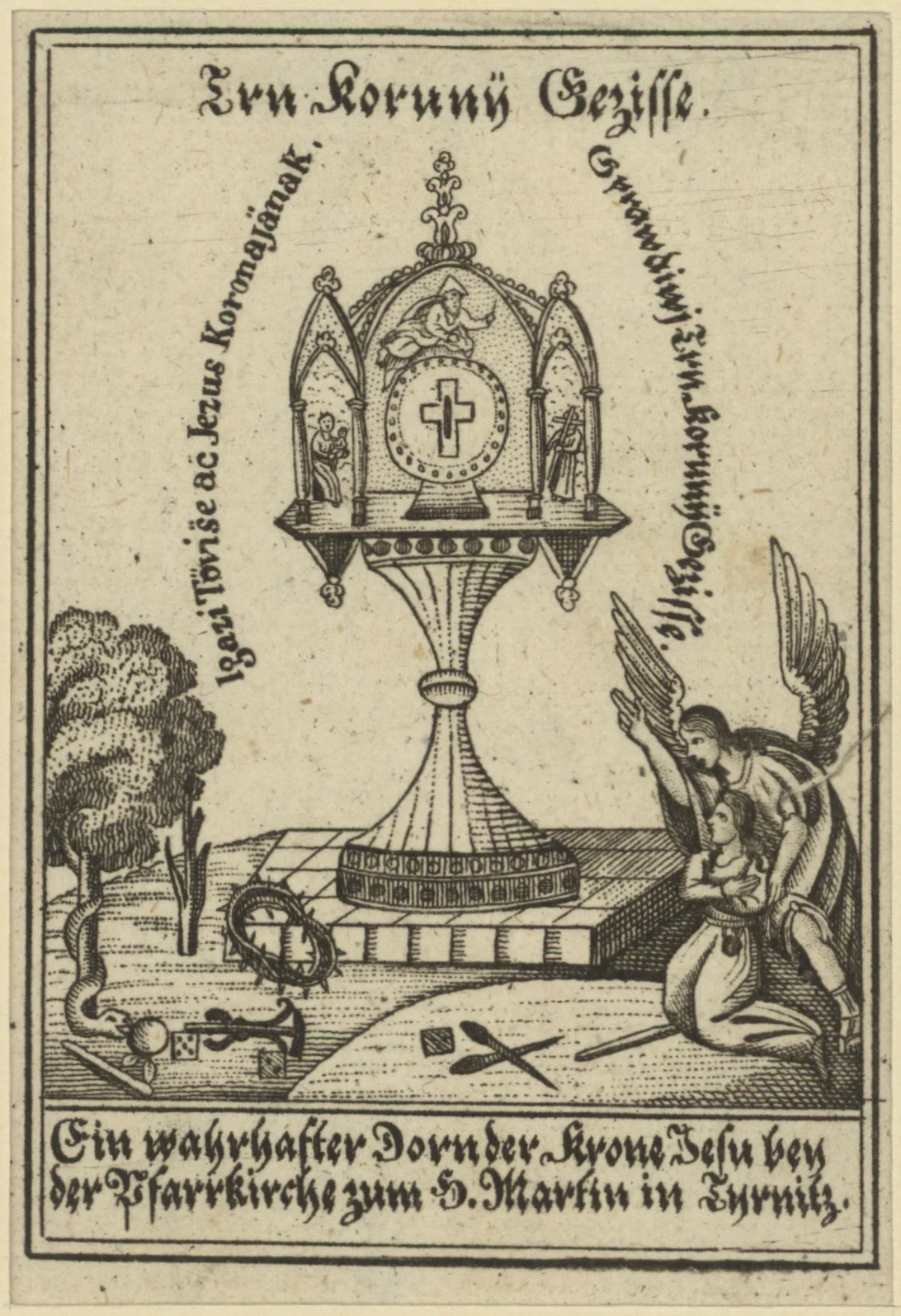 Obrázek trn z Koruny Ježíše  -  bey der Pfarrkirche zum H. Martin in Turnitz