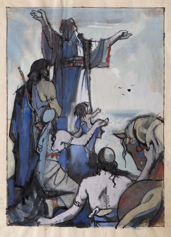 Náhledový obrázek Studie k ilustraci - Ze starých letopisů - 1