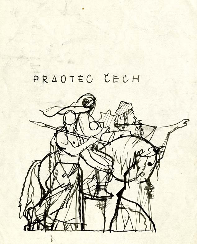 Náhledový obrázek Studie k ilustraci - Ze starých letopisů - 1