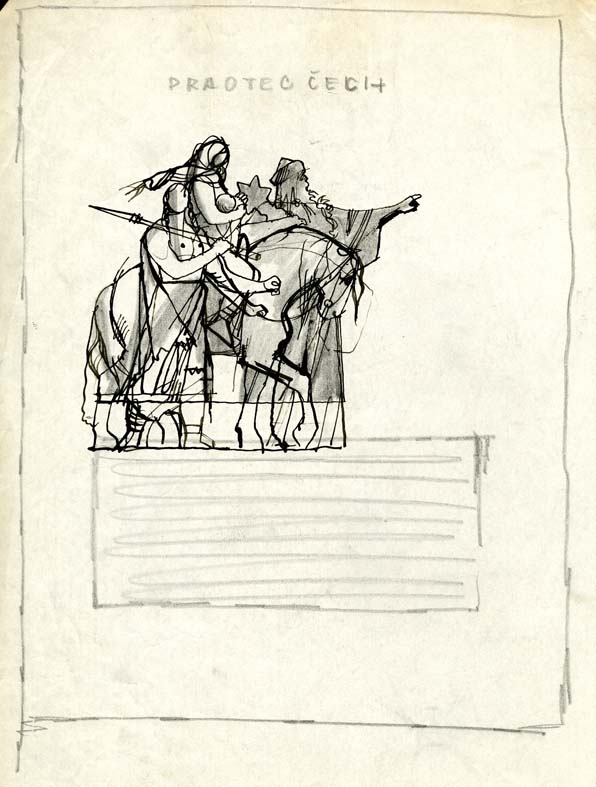 Náhledový obrázek Studie k ilustraci - Ze starých letopisů - 1